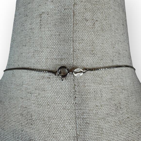 Vintage Sterling Silver Turquoise Jade Navajo Necklace - Picture 4 of 7